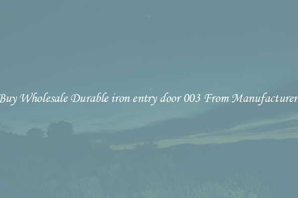 Buy Wholesale Durable iron entry door 003 From Manufacturers