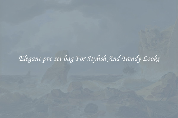 Elegant pvc set bag For Stylish And Trendy Looks
