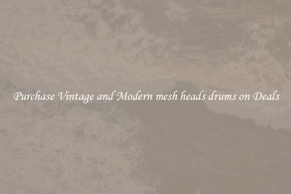 Purchase Vintage and Modern mesh heads drums on Deals