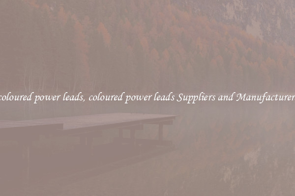 coloured power leads, coloured power leads Suppliers and Manufacturers