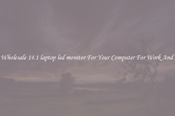 Crisp Wholesale 14.1 laptop led monitor For Your Computer For Work And Home