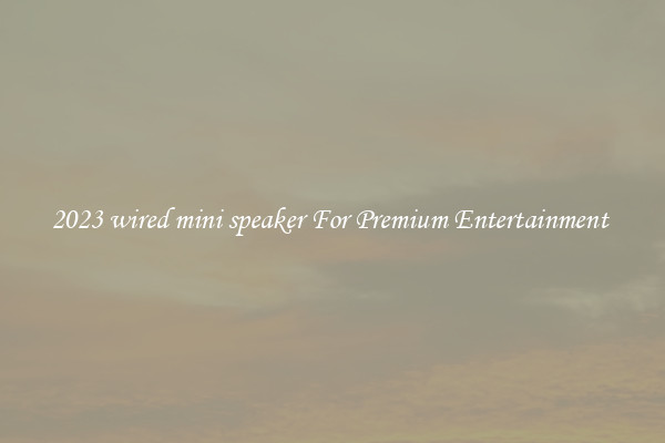 2023 wired mini speaker For Premium Entertainment 