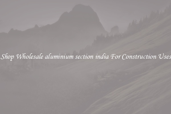 Shop Wholesale aluminium section india For Construction Uses