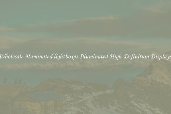 Wholesale illuminated lightboxes Illuminated High-Definition Displays 