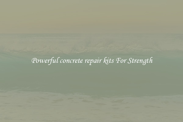 Powerful concrete repair kits For Strength