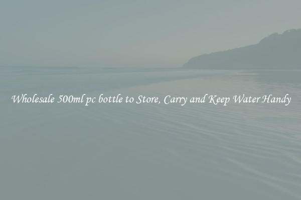 Wholesale 500ml pc bottle to Store, Carry and Keep Water Handy