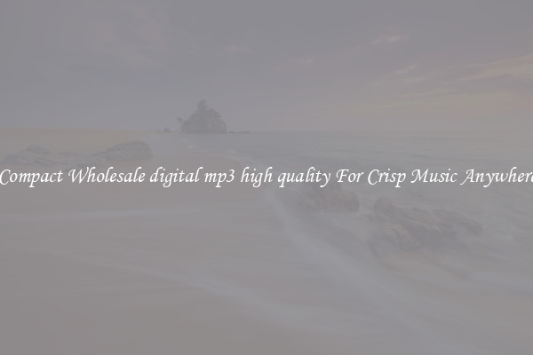 Compact Wholesale digital mp3 high quality For Crisp Music Anywhere